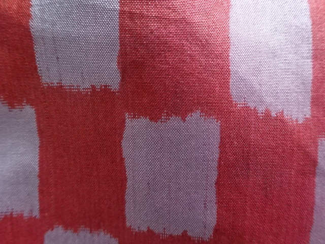 JAPANESE KIMONO / ANTIQUE KIMONO / MEISEN / WOVEN CHECKERED